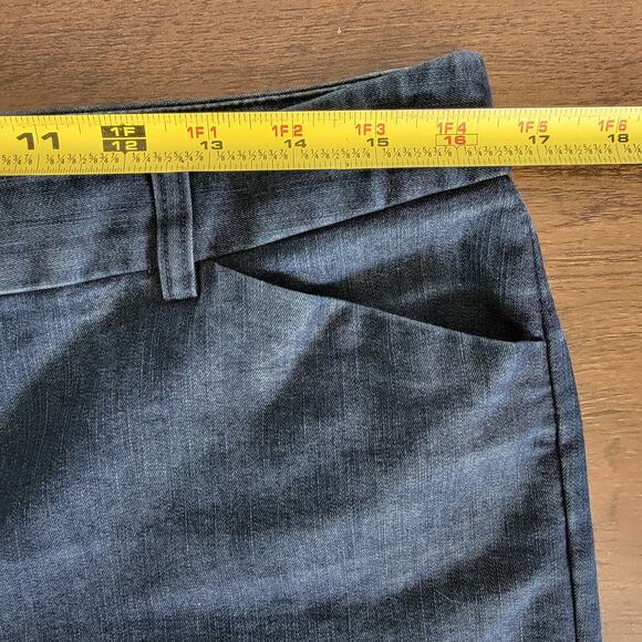 Express Editor Dark Wash Boot Cut Jeans Womens 8 Long Y2K Preppy Casual Chino - Picture 5 of 12